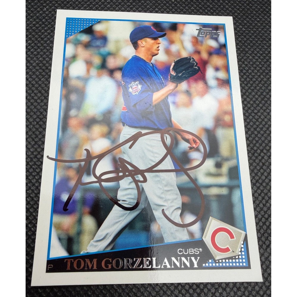 Tom Gorzelanny Signed 2009 Topps Update Chicago Cubs Baseball Card UH35 Mint